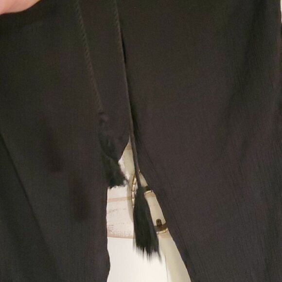 🏝Linen crepe pants. Tassel tie elastic waist 🏝 - Picture 5 of 5